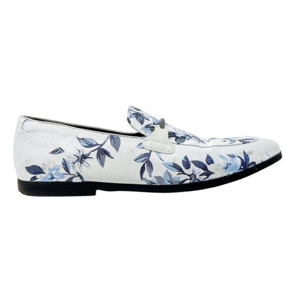 ASOS DESIGN loafers in blue floral print and snaffle detail Men’s 8.5 - Picture 4 of 13